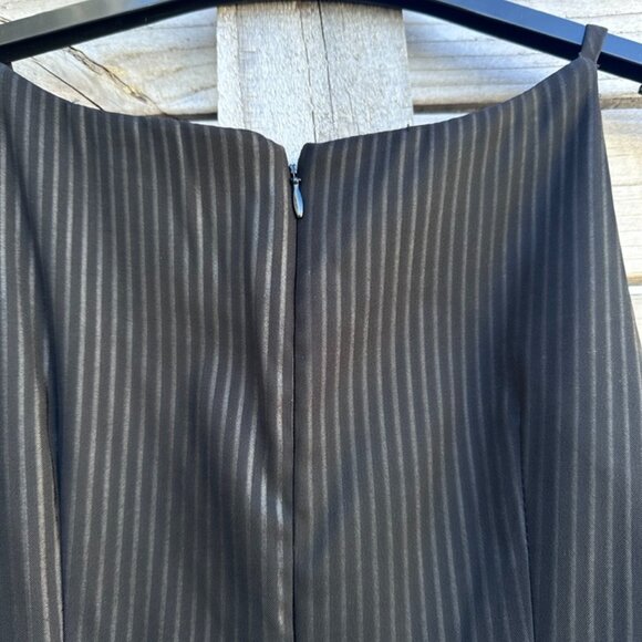 Vintage 90s Black Pinstriped Dress Business – 7/8 - Picture 5 of 5